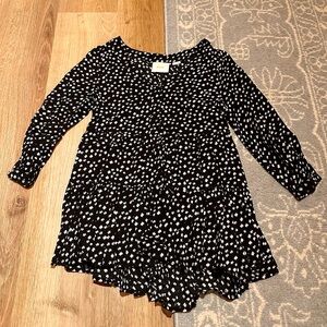 Maeve - Anthropology Black and White Polka Dot Dress